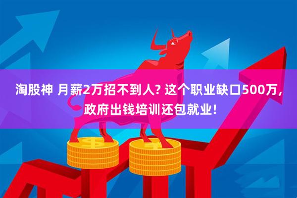 淘股神 月薪2万招不到人? 这个职业缺口500万, 政府出钱培训还包就业!